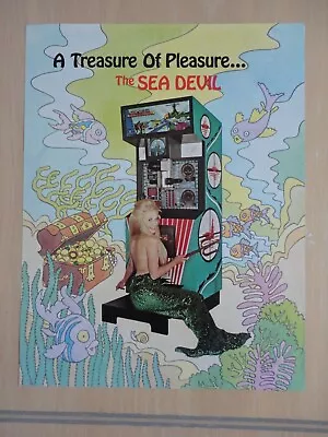 Sea Devil Arcade Machine Flyer Original Midway Brochure • $49.99