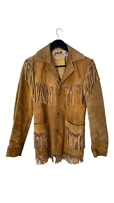 VTG Schott Nyc Western Fringe Jacket Sz S • $55.24