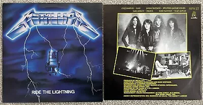 Metallica - Ride The Lightning - Original 1984 Vinyl LP + Inner - Thrash Metal • $24.89