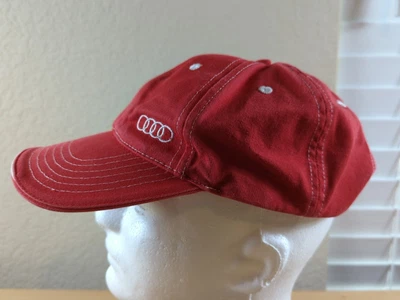 $12.99 • Buy Audi Baseball Cap Hat One Size Strapback Red 100% Cotton
