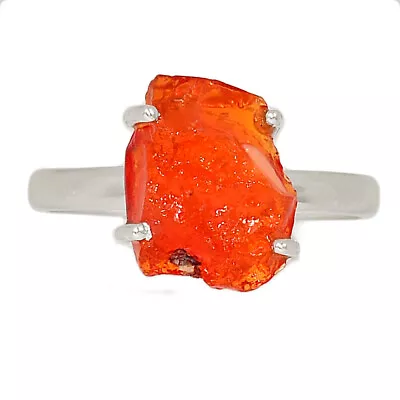 Natural Mexican Opal Rough 925 Sterling Silver Ring Jewelry S.10 CR38259 • $11.99