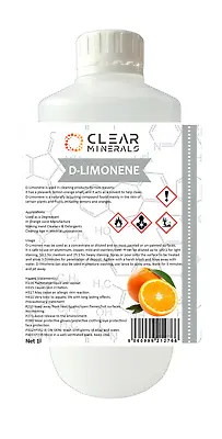 £26.99 • Buy Genuine D-LIMONENE, 1000ml 1L, Orange, Citrus Peel, Natural Degreaser, Terpene