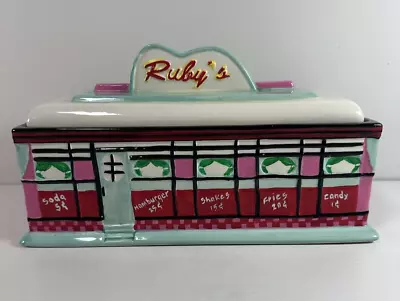 W.M.G. Ceramic  RUBY'S ROADSIDE DINER  Cookie Jar A+ Condition • $25