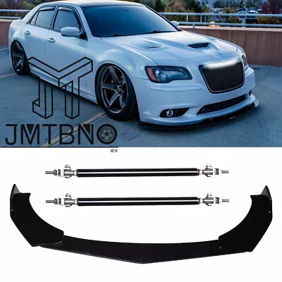 For Chrysler 300 SRT8 Car Front Bumper Lip Spoiler Splitter Body Kits+Strut Rods • $109.58