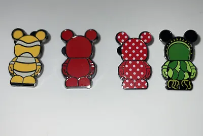 4 Pc Disney Pin Trading Junior Vinylmation Polka Dot Venus Flytrap Nemo All Red • $19.99