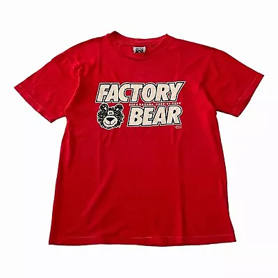 Vintage 90s Tshirt Motocross Vmx Bear Brand Factory Bear Moto X Fox BMX Red • $85