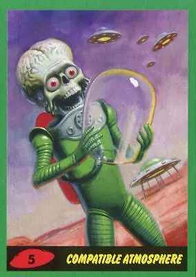 Mars Attacks The Revenge Green Base Card #5 Compatible Atmosphere • £1.19