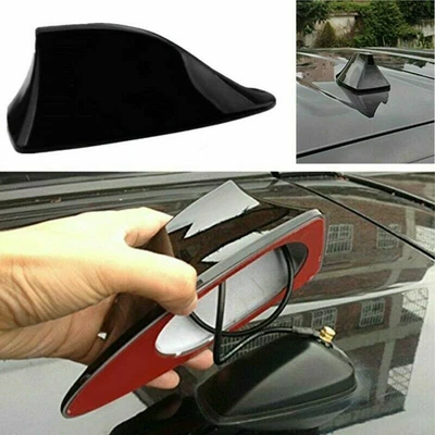 £5.79 • Buy Gloss Black Car Shark Fin Aerial Antenna Mast Roof AM/FM Radio Signal Kit