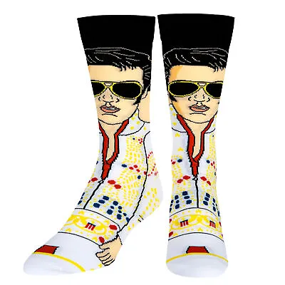 Odd Sox Elvis Presley King Of Rock N Roll Socks For Men Eagle Jumpsuit Print • $16.99