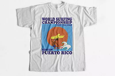 Vintage Surf Contest World Championships Rincon Puerto Rico 1968 Replica T Shirt • $20.99