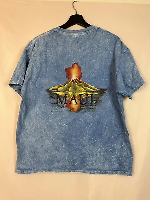 Vintage Maui T Shirt Lava Blues Hanes Beefy Size XL Blue • $19.99