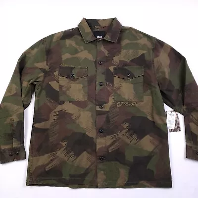 VANS Men's Jacket Brushed Camo Shacket Shirt Size Large Camouflage Long Sleeve • $44.87
