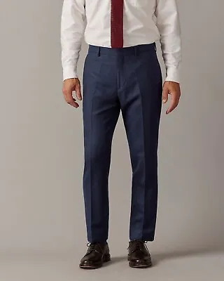 J. CREW Ludlow Slim-fit Suit Pant In English Cotton-wool Blend In Navy 36 BH231 • $98