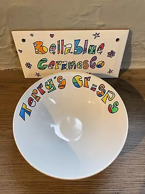 £9 • Buy Hand Painted Personalised Crisps Bowl. Personalised Custom Made To Order