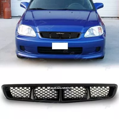 For 99-00 HONDA CIVIC 2/3/4DR Mugen Black Front Hood Mesh Sport ABS Grille Grill • $25.98