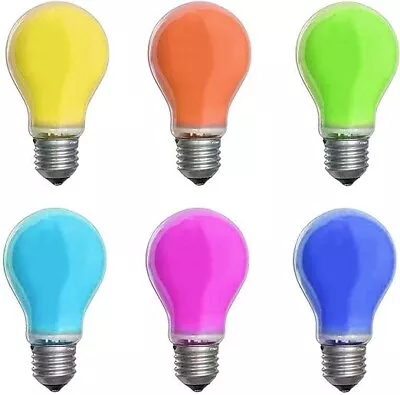 Coloured Light Bulbs ES E27 GLS 25w Pack Of 10 • £8.99