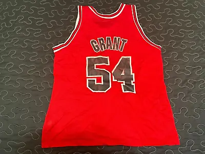 $69.54 • Buy Rare Vtg Champion HORACE GRANT #54 Chicago Bulls Jersey Mens Sz 44 Large Red