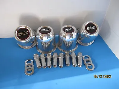 1 Kit Of 4 Caps Aluminum Center 20 Lug Nuts  1/2-20 5 Lug Weld Racing  Wheels • $99.99