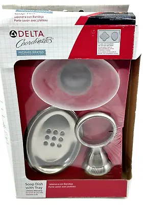 NOS Delta MICHAEL GRAVES Coordinates SOAP DISH Tray STAINLESS 78057 Wall Mount • $38