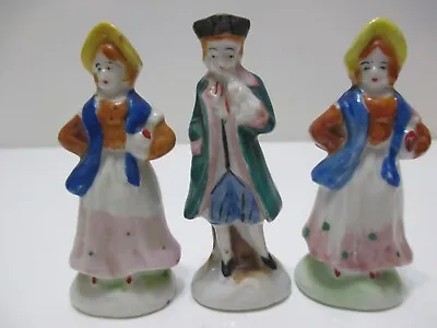 Vintage Made In Occuppied Japan Figurines Revolutionary Man Colonial Women 2 7/8 • $23.24