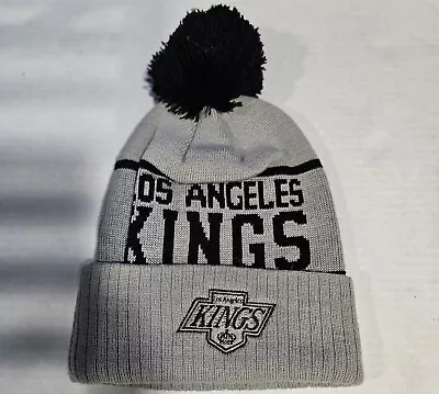 Los Angeles Kings Mitchell & Ness NHL Team Logo Pom Pom Knit Hockey Hat Beanie • $10