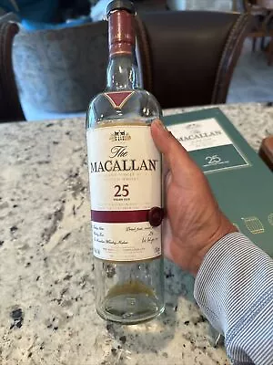 Macallan 25 Empty Bottle Sherry Cask US Edition Mid 80’s 750ml UNRINSED • $150