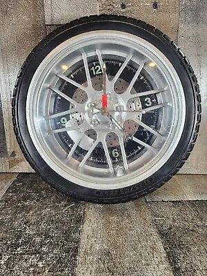 Tire Clock 11  Man Cave NASCAR Fan Mechanic Shop Automotive Car • $11.99