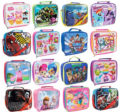 £9.95 • Buy Kids Character Lunch Bag Insulated Cool Snack Box School Nursery Travel Bag 