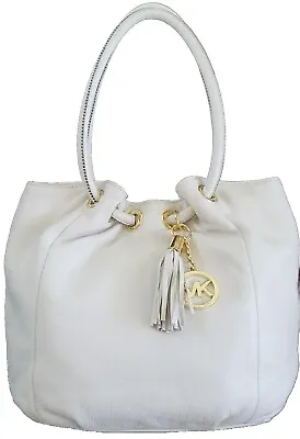 🌞michael Kors Ring Tote Vanilla Venus Leather Tassle Medum Shoulder Bag🌺nwt! • $176.69