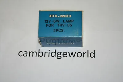 ELMO BRAND 12V 6W LAMP 2 PIECES NEW OLD STOCK For ELMO TRV-35 PROJECTORS • $39.99