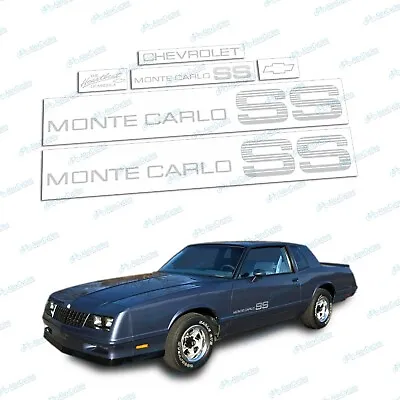 Chevrolet Monte Carlo SS 1983 1984 Light-Grey Restoration Decals Stickers Chevy  • $29.70