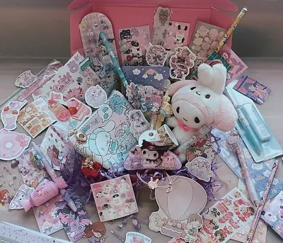 31+pcs Kawaii School Stationery /Mega Gift Set/ Anime Sanrio Cartoon • £44.50