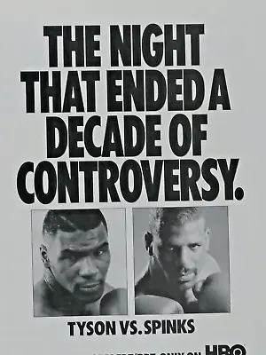 Mike Tyson Vs Michael Spinks The Controversy Ended 1988 HBO Original Print Ad  • $5.95