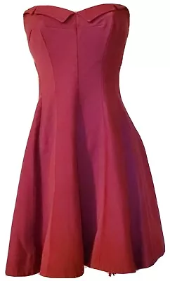 Z Spoke Zac Posen Deep Wine Almost Purple Halter Swing Dress Size 4 • $65