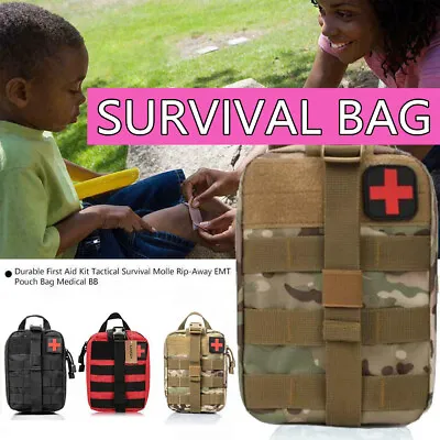 First Aid Kit Tactical Molle Medical Pouch Emergency Outdoor Survival Bag Pack • $15.99