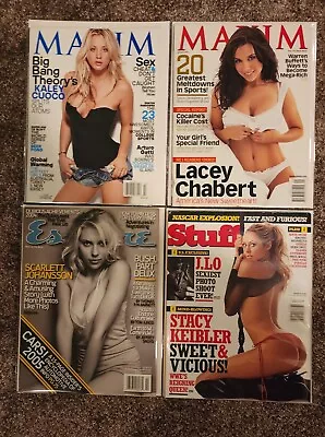 Magazine Lot Of 4. Maxim Magazine March 2010 Kaley Cuoco 2007 Lacey Chabert • $30