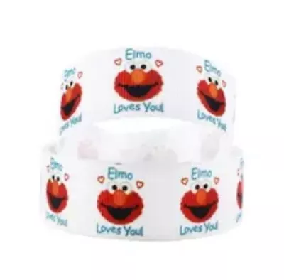 1” Sesame Street Grosgrain Ribbon By The Yard Elmo • $2