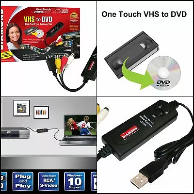 $48.01 • Buy Diamond VC500 USB 2.0 One Touch VHS To DVD Video Capture Device Easy Converting