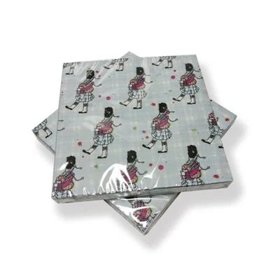 £5.49 • Buy Triple Ply Paper Napkins - Scottish Piper Design - 20 Napkins
