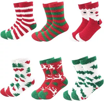 £2.89 • Buy Christmas Women Lounge Sock Gift Ladies Soft Fluffy Winter Warm Bed Socks Indoor