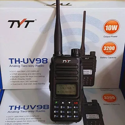 TYT TH-UV98 10W 200CH VHF/UHF Dual Band Scrambler VOX FM Analog Talkie Walkie • $60.97