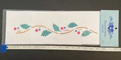 Vines & Berries Accent Border  Home Stencils Paint Plastic Sponge Wall 4 Layers • $11.99