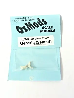 OzMods Generic Modern Pilots (2) Unpainted Resin Detail Parts. 1/144 Scale. • $4.50