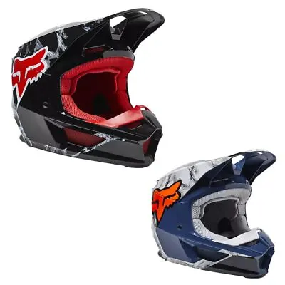 Fox Racing Motocross V1 Karrera Mens Lightweight Protective Motocross Helmets • $78.95