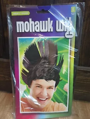 Black Unisex Mohawk Wig Punk Rock Costume Halloween • $7.89