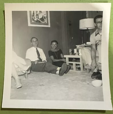 Drunk On Floor At Party!! Flirty Wink ORIGINAL Vintage Photo Antique Snapshot • $6.15