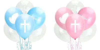 Religious Faith 30cm Latex Balloons 6pk - Baptism Christening Communion Supplies • $5.95