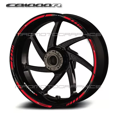 CB1000R Motorcycle Wheel Decals Rim Stickers For Honda CB1000R Laminated Red • £27.48