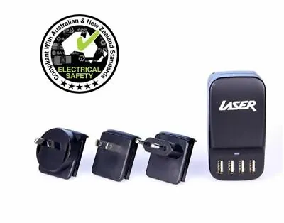 $16 • Buy Universal/World Travel Adapter/Convertor Plug & 4 USB Port Power US/UK/AU/EU/HK