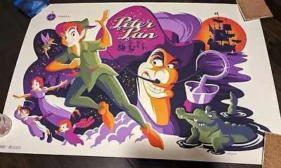 Disney's Peter Pan Poster Art Screen Mondo Print Tom Whalen 24x36 • $165